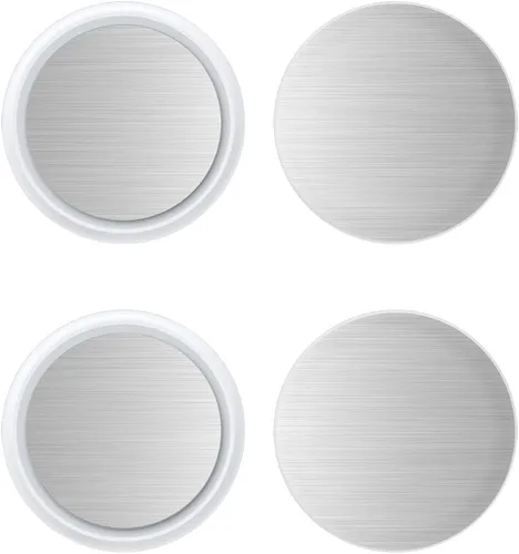 Vista 64 de SopiGuard Adhesivo para Apple AirTag Precision de borde a borde para panel trasero (negro cepillado)