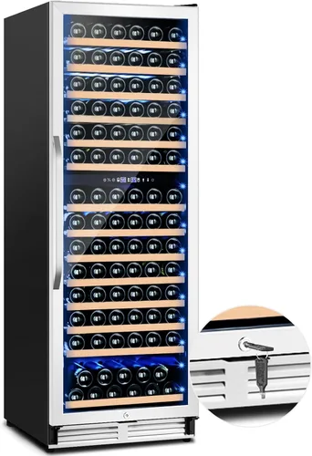 Vista 21 de Refrigerador Enfriador de Vinos de 8 Botellas, Refrigerador Pequeño de Vino, Mini Refrigerador de Vino de Encimera con Puerta de Vidrio, Bodegas