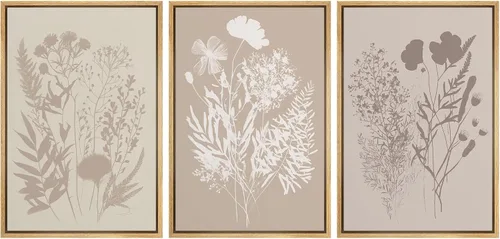 Vista 119 de MUDECOR Lienzo enmarcado para pared, juego de arte de acuarela pastel, bosque de pinos, naturaleza silvestre, ilustraciones modernas, decorativas