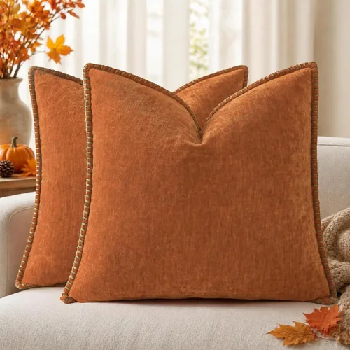 Vista 13 de decorUhome Juego de 2 fundas de almohada de felpilla suave y acogedora de otoño de 12 x 12 pulgadas, fundas decorativas modernas de terciopelo Aqua