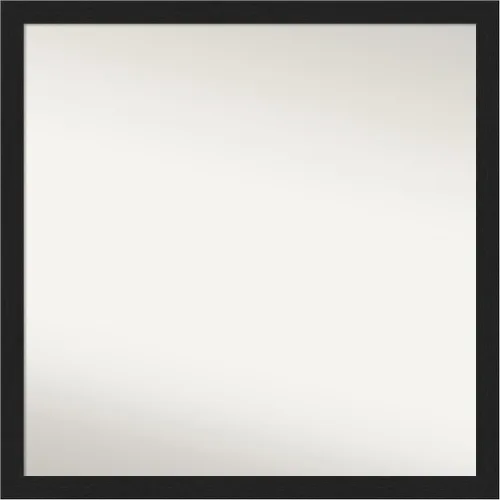 Vista 364 de Amanti Art Espejo de baño negro para sobre fregadero, 22 x 22 pulgadas, espejo de tocador cuadrado estrecho negro Avon, marco de madera casual