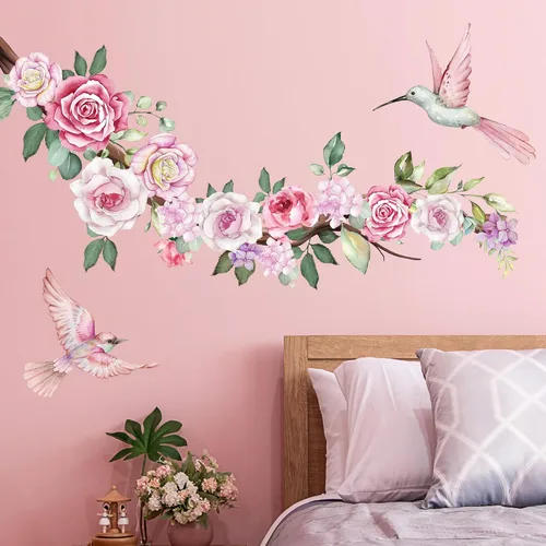 Vista 8 de Amaonm - Calcomanías de pared 3D removibles de dibujos animados coloridos de hongos elfos de princesa en ángulo murales para decoración