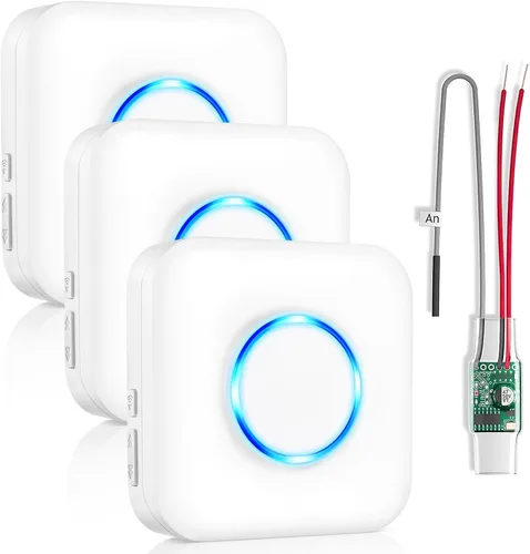 Vista 11 de Satisure Extensor de Timbre Inalámbrico con Receptor se Conecta al Timbre Cableado Existente Convirtiéndolo en Timbre de Puerta Inalámbrico