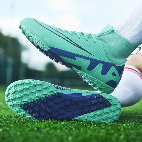 Vista 7 de Qzzsmy Tacos de fútbol para hombre, botas de fútbol de alta calidad, entrenamiento profesional, para deportes al aire libre, interiores, atléticos