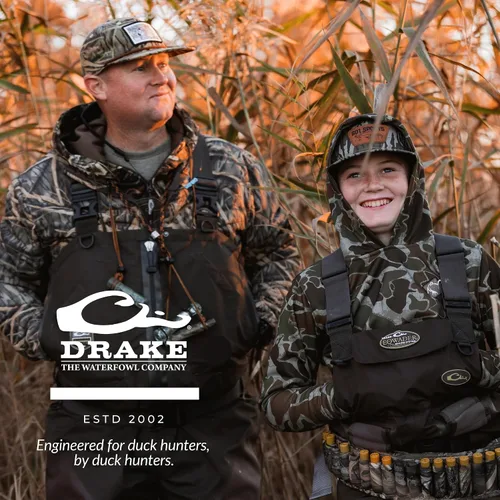 Vista 6 de Drake Waterfowl MST Performance - Sudadera con capucha de camuflaje, capucha de doble forro, mezcla de algodón/poliéster y bolsa canguro para mayor
