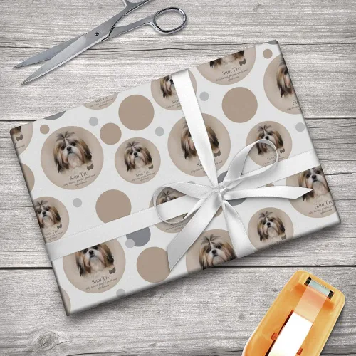 Vista 5 de GRAPHICS & MORE Rollo de papel de regalo Shih Tzu Dog Breed