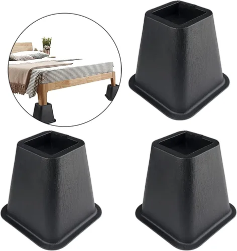 Vista 6 de Elevadores de cama resistentes de 6 pulgadas con base estable, elevadores portátiles para muebles, juego de 4 para sofá, mesa, escritorio