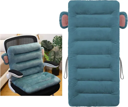 Vista 14 de ELFJOY Cojín para silla de escritorio para silla de dormitorio con respaldo Rosa Hot