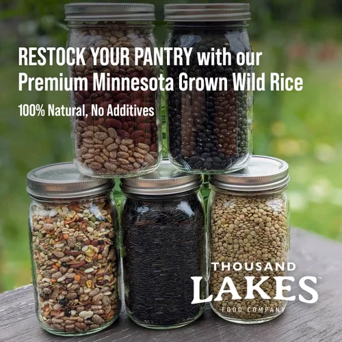 Vista 7 de Thousand Lakes Arroz Silvestre Cultivado en Minnesota - 3 libras (48 onzas) - Bolsa a Granel 100% Arroz Silvestre Totalmente Natural