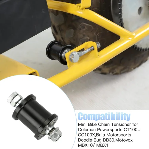 Vista 2 de YOXUFA Tensor de Cadena de Mini Bicicleta con Rodillo de Reemplazo de 1-3/4" para Coleman CC100X CT100U Baja DB30 Doodlebug Motovox MBX10 MBX11