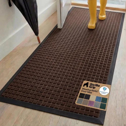 Vista 62 de Gorilla Grip - Tapete WeatherMax todo terreno 100% impermeable, caucho natural, resistente a manchas y decoloración, interior y exterior, fácil