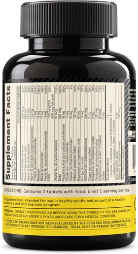 Vista 8 de Optimum Nutrition Opti-Men, Vitamina C, Zinc y Vitamina D, E, B12 para Apoyo Inmunológico Suplemento Multivitamínico Diario para Hombres, 90