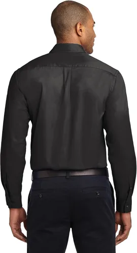 Vista 2 de Port Authority Camisa de manga larga de fácil cuidado, negro, 6XL, Negro