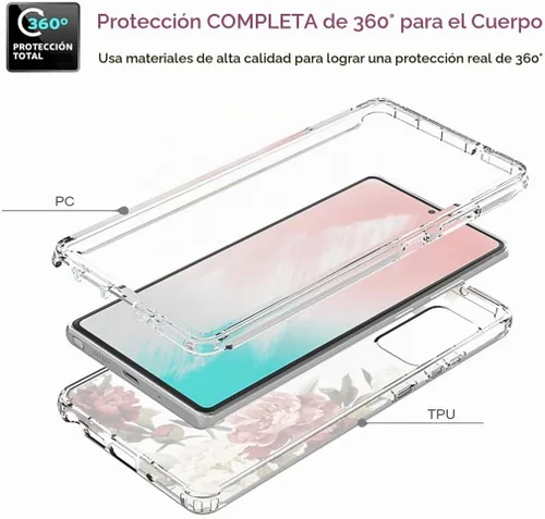 Vista 3 de Funda para Galaxy Note 20 5G/Samsung Note 20 SM-N981U con protector de pantalla de vidrio templado, funda protectora de cuerpo completo