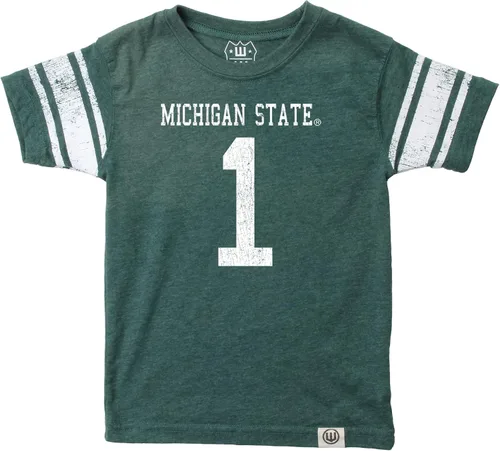 Vista 18 de Wes and Willy Camiseta de Manga Corta con Estampado de Jersey para Niños y Jóvenes Fanáticos del Deporte Universitario, Tallas 8-20 Vintage