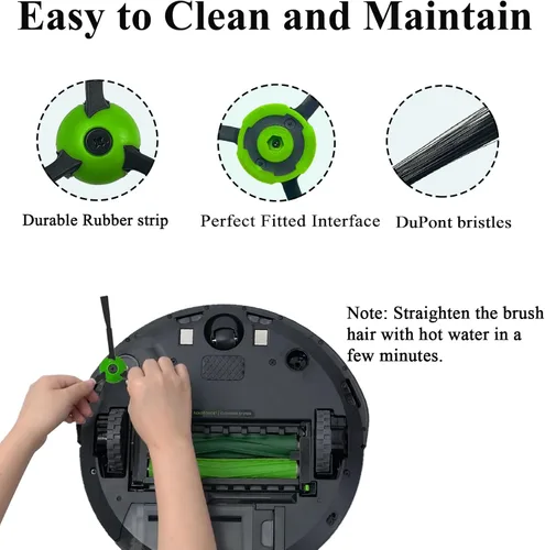 Vista 4 de 6 Pack de cepillos laterales de repuesto compatibles con iRobot Roomba i & j & e Series Todos los modelos, accesorios de cepillos de barrido