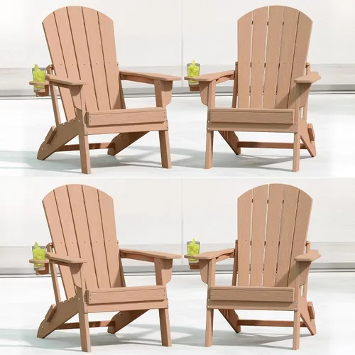 Vista 23 de HDPE Silla Adirondack plegable, Aruba