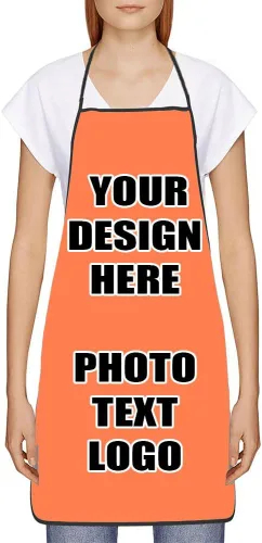 Vista 36 de Delantales personalizados con diseño de imagen de texto fotográfico para adultos, hombres, mujeres, parrilla, cocina, 40