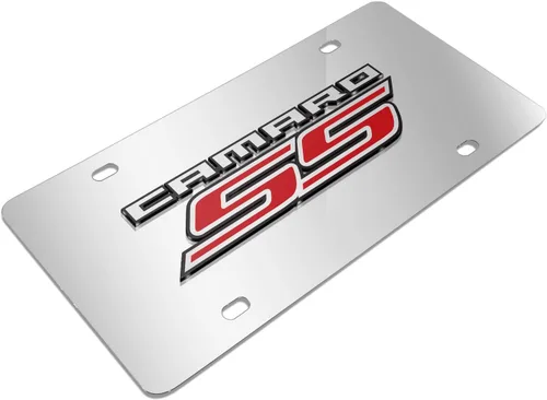Vista 2 de iPick Image Para Chevrolet Camaro SS 2010 Espejo Cromo Placa de Metal
