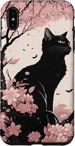 Vista 11 de Cute Pink Japanese Cherry Blossom Cat Aesthetic Case for iPhone 16