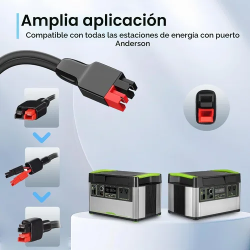Vista 4 de Anderson - Conector a enchufe de CC, cable de alimentación CC para refrigerador de automóvil de 12 voltios, 14AWG 6.5 pies de largo (6.6 ft)