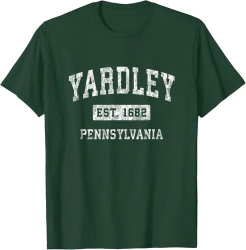 Vista 63 de Yardley Pennsylvania PA - Camiseta de manga corta, diseño deportivo