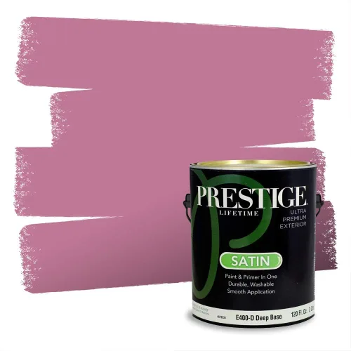 Vista 296 de Prestige Paints Pintura exterior e imprimación en uno, 1 galón, plano, coincidencia comparable de Valspar* Amber Rose*