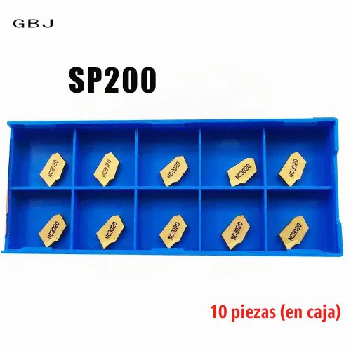 Vista 6 de GBJ 10 piezas SP200 GTN-2 ranurado de corte de insertos de carburo para SPB26-2 SPB32-2 Hoja ranurado herramienta de ranurado herramienta de placa