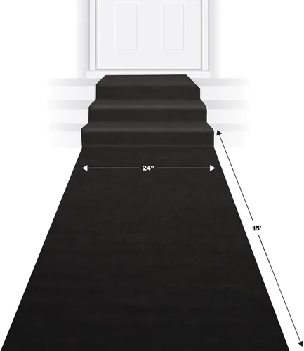 Vista 2 de Alfombra para pasillo Beistle, Negro