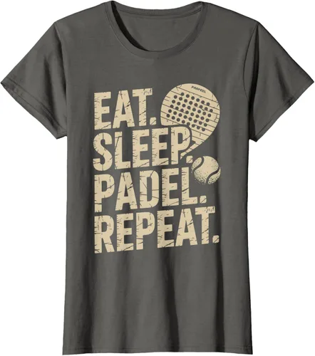 Vista 61 de Camiseta Eat Sleep Padel Repeat Padel Jugador de Tenis