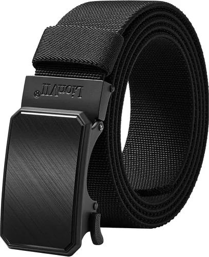 Vista 10 de LionVII Cinturón para hombre con trinquete elástico, cinturón elástico para el trabajo con hebilla automática para hombres, 1 3/8" ajustable
