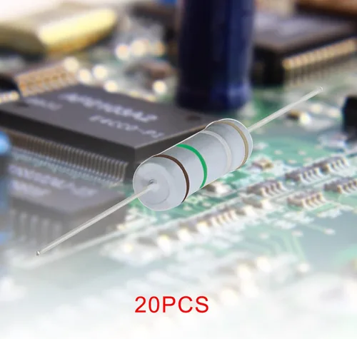 Vista 3 de Resistencia de película de óxido metálico de 0.15 ohmios, tolerancia de ± 5% de alta precisión de 5 vatios para circuito electrónico, resistencia