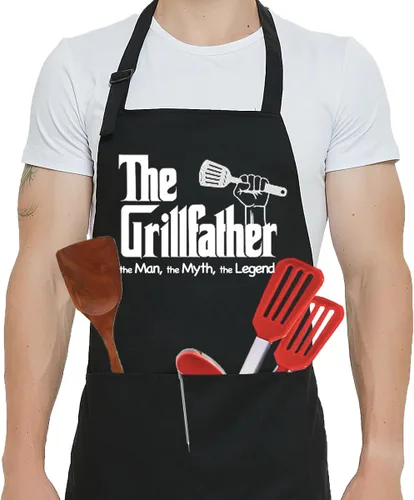 Vista 5 de Delantal para hombre para parrilla de barbacoa mejor Flippin' Farter I Mean Father divertido regalo para padre
