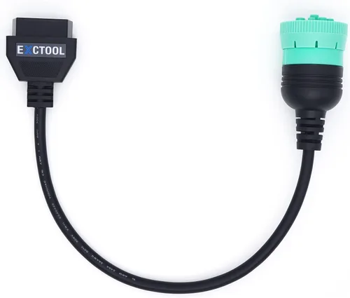 Vista 2 de 9 Pin J1939 a 16 Pin OBD2 Cable Adaptador para Camiones de Servicio Pesado y Vehículos Comerciales con Conector de Diagnóstico J1939 Tipo 2 Verde