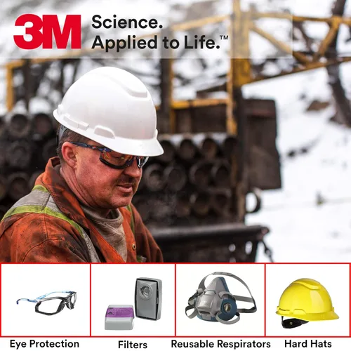 Vista 7 de 3M - Lentes de seguridad SecureFit, paquete de 20, ANSI Z87, antiarañazos y antivaho Scotchgard, lente ámbar, marco amarillo/negro, varillas