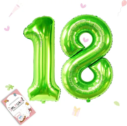 Vista 139 de Globos grandes de 40 pulgadas de números del 0 al 9, globos numéricos para decoración de fiesta de cumpleaños, globos de helio de aluminio