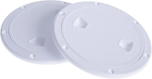 Vista 7 de 2 Pack of 4/6/7 inch Boat Hatch White Round Non Slip Inspection Hatch Marine Boat Deck Access Hatch