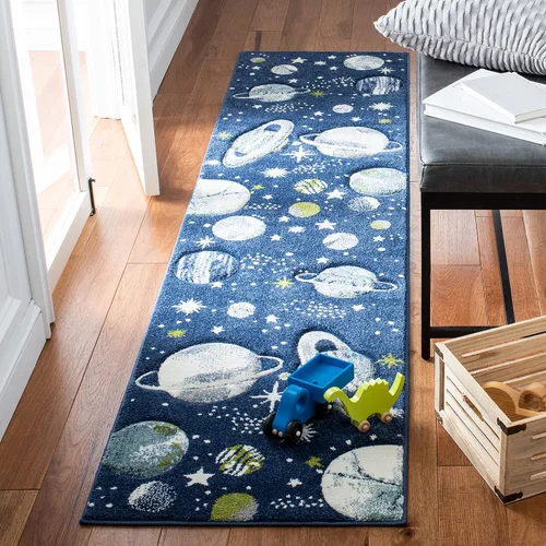 Vista 12 de SAFAVIEH Carousel Kids Collection - Alfombra decorativa de 2 x 3 pies, color gris y lavanda, no desprende pelusa y de fácil cuidado, ideal