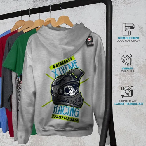 Vista 2 de wellcoda Xtreme - Sudadera con capucha para hombre para motocross