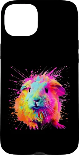 Vista 9 de Splash Paint Guinea Pig Furry Potato Lovers Case for iPhone 16