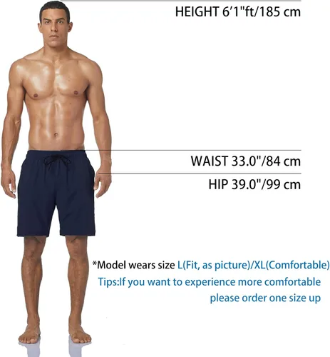 Vista 4 de Flytop Traje de baño para hombre de secado rápido con bolsillos con cremallera