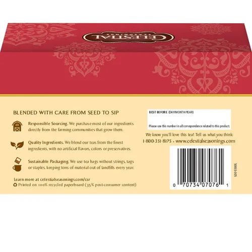 Vista 3 de Celestial Seasonings Té Rooibos, vainilla, 20