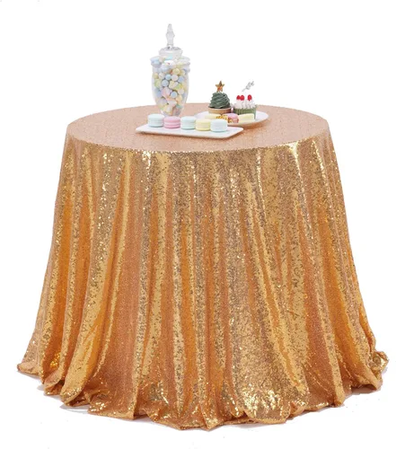 Vista 77 de Mantel de lentejuelas color azul bebé de 50" Cubierta de mesa con purpurina redonda color azul claro de lentejuelas metálicas Sobremanteles de mesa