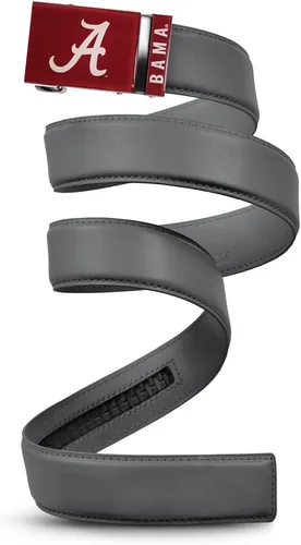 Vista 55 de Mission Belt Con licencia oficial de la NC Alabama Crimson Tide Crimson Tide (Cuero Negro)