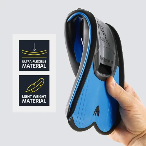 Vista 4 de Cressi - Aletas de bolsillo cortas de pie completo para natación o entrenamiento en la piscina y en el mar - Ligeras: fabricadas en Italia