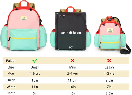 Vista 8 de STEAMEDBUN Mochila infantil para niños de 2 a 4 años Mochila preescolar para jardín de infantes - Mochila para niños y niñas, Mochilas de viaje