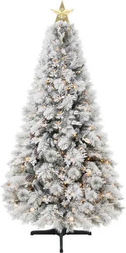 Vista 15 de Naomi Home Dakota - Árbol de Navidad negro preiluminado de 6.5 pies