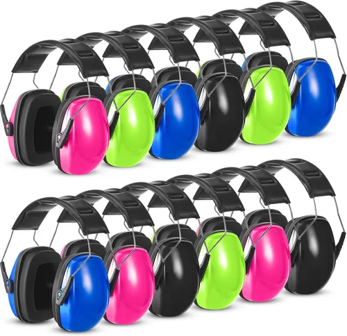 Vista 12 de Amylove 12 unidades de protección auditiva para adultos y niños, auriculares con cancelación de ruido, orejeras de tiro a granel con reducción