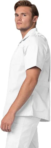 Vista 5 de Adar Universal Scrubs - Chaqueta de manga corta con cremallera para hombre