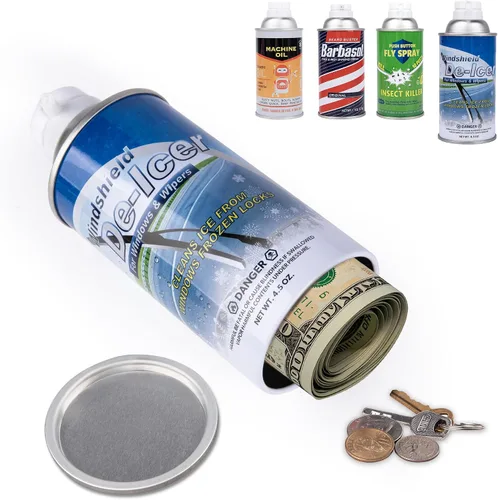 Vista 15 de BarGifts Caja Fuerte Oculta Lata de Aerosol Falsa con Compartimento Oculto, Almacenamiento Oculto Mantiene Tus Objetos de Valor Seguros Como Dinero